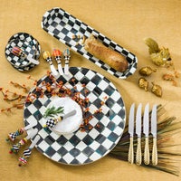 Courtly Check Appetizer Plates, Set of 4