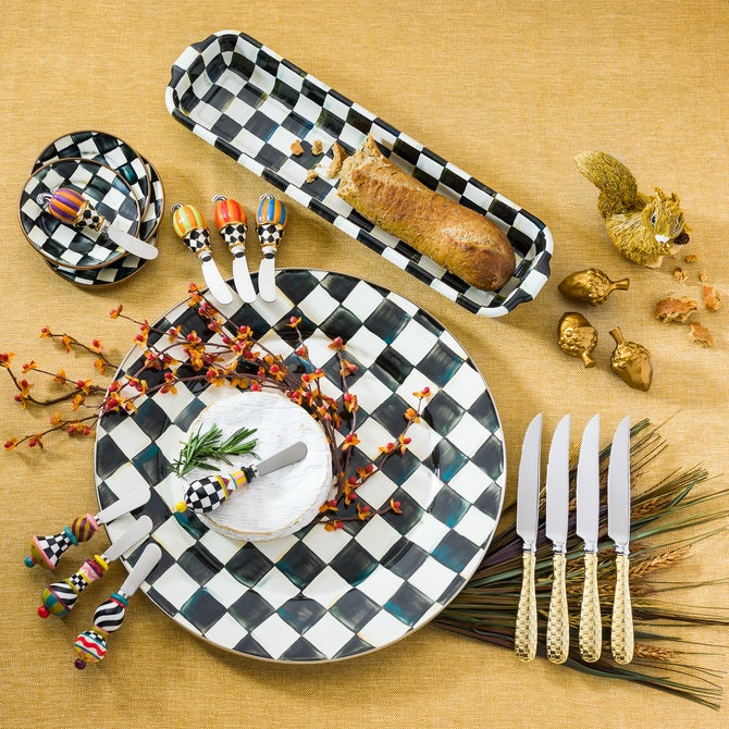 Courtly Check Appetizer Plates, Set of 4 image number 5