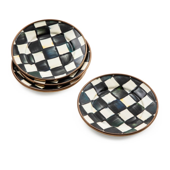 Courtly Check Appetizer Plates, Set of 4 image number 4