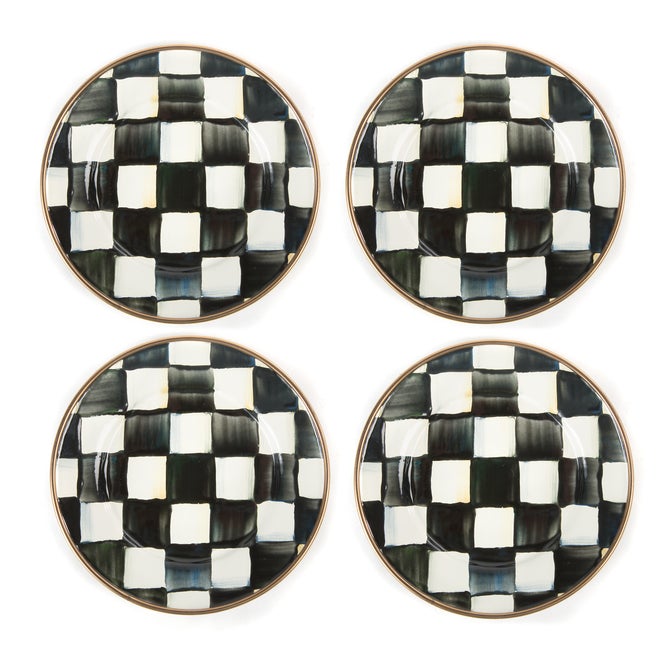 Courtly Check Appetizer Plates, Set of 4 image number 0