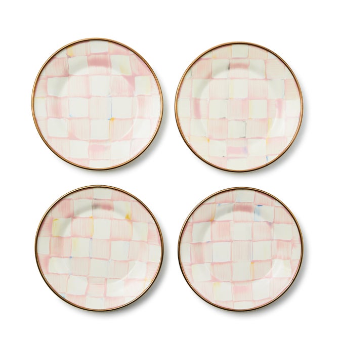 Rosy Check Appetizer Plates, Set of 4 image number 2