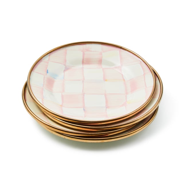 Rosy Check Appetizer Plates, Set of 4 image number 3