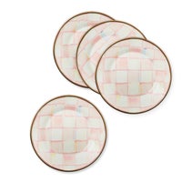 Rosy Check Appetizer Plates, Set of 4