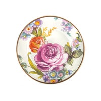 White Flower Market Appetizer Plates, Set of 4