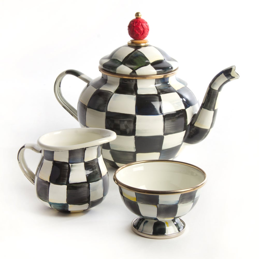 Courtly Check Teapot Service Set mackenzie-childs Panama imagen 1