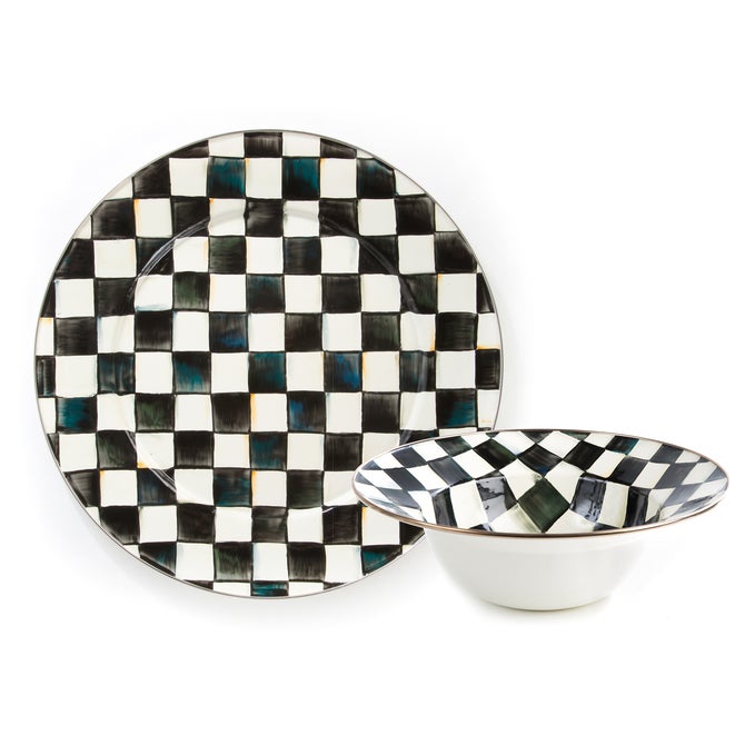 Courtly Check Serving Platter & Bowl Set image number 1