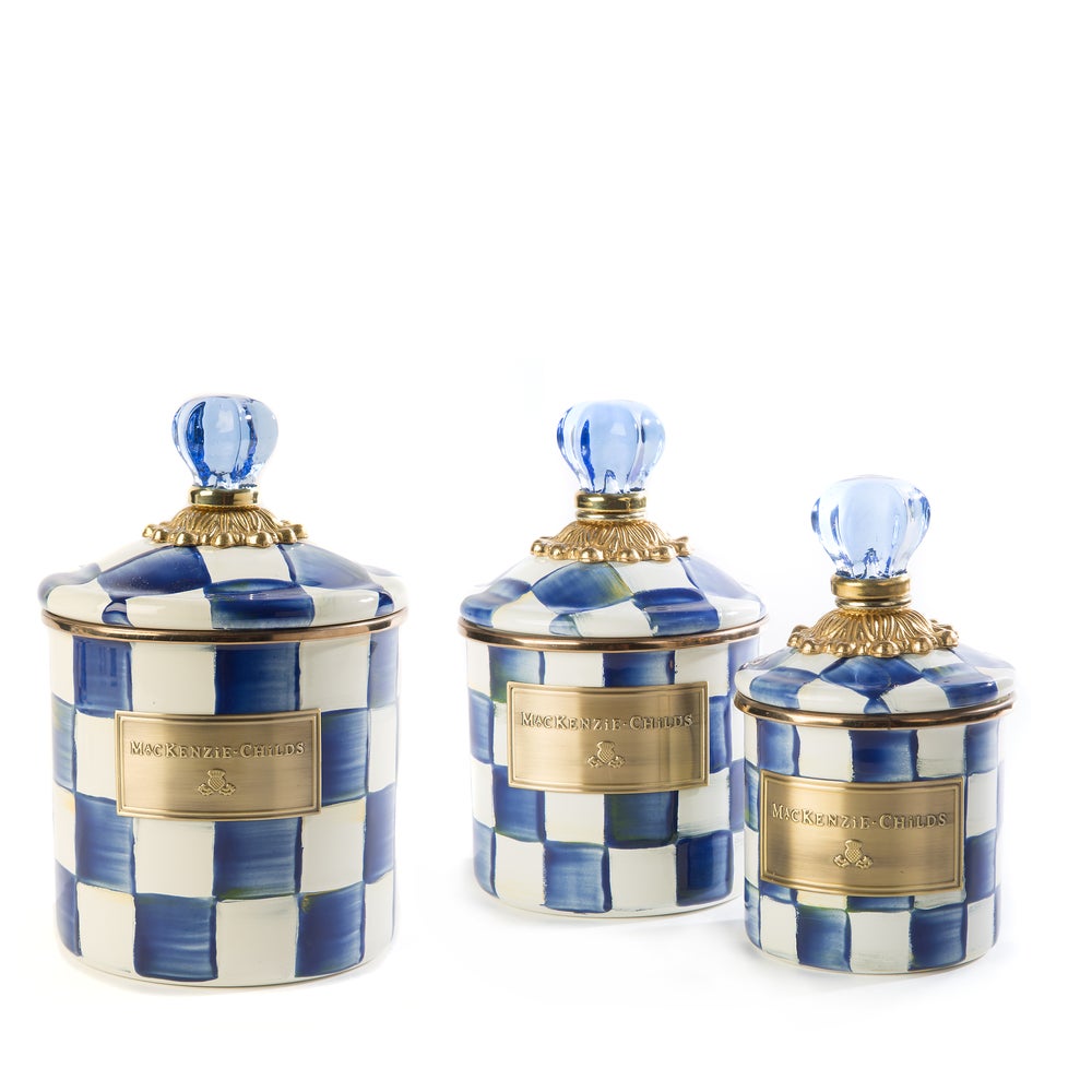 Royal Check Enamel Canisters mackenzie-childs Panama imagen 1