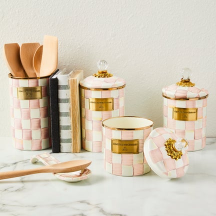Rosy Check 5pc Kitchen Essentials Set
