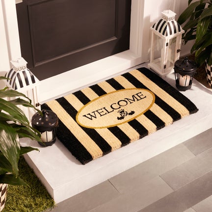Awning Stripe Welcome Mat