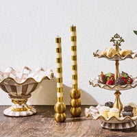 Bands Dinner Candles, Set of 2