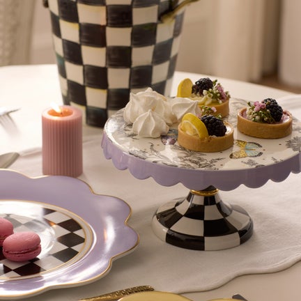 Butterfly Toile Pedestal Platters