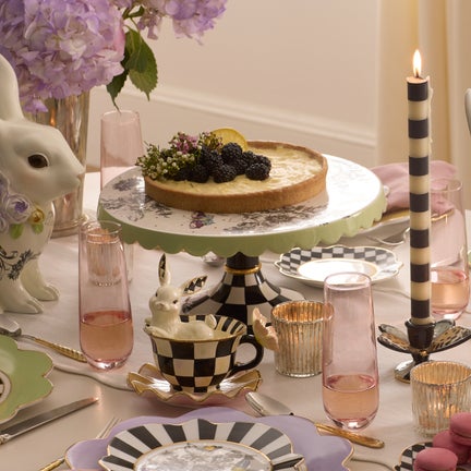 Butterfly Toile Pedestal Platters