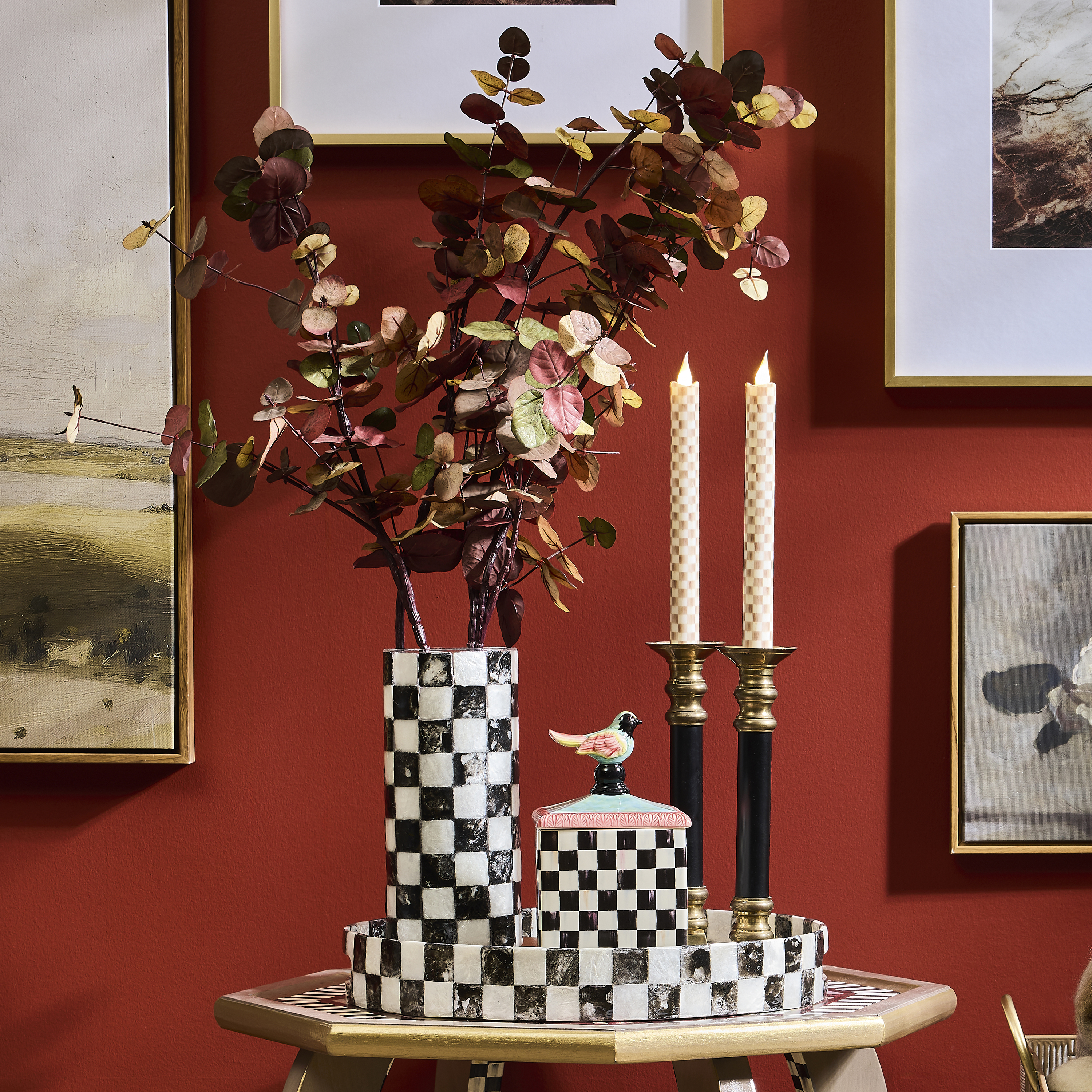 Check Capiz Small Vase