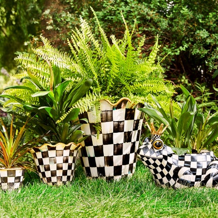 Check Ceramic Jumbo Garden Pot
