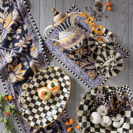 Check Ceramic Serving Platter