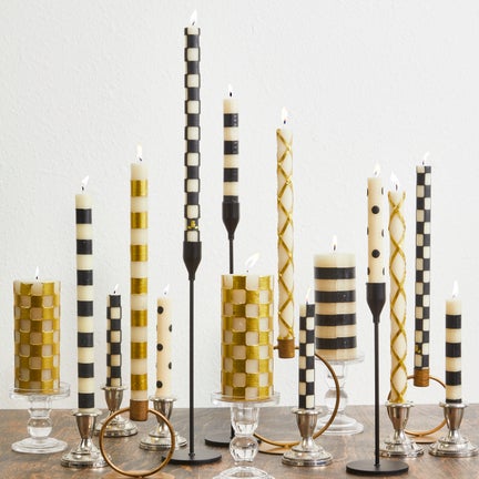 Check Dinner Candles, Set of 2