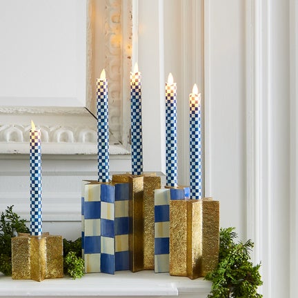 Check Dinner Flicker Candles, Set of 2 Check Dinner Flicker Candles, Set of 2