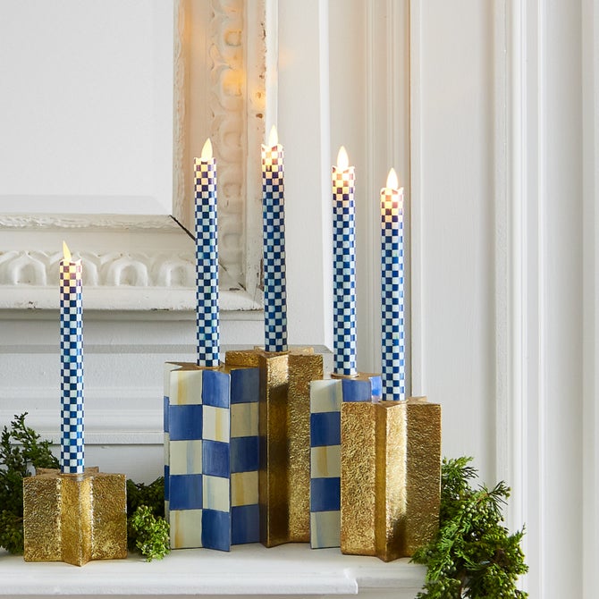 Check Dinner Flicker Candles, Set of 2 image number 1