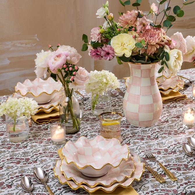 Check Fluted Ceramic Breakfast Bowl image number 0