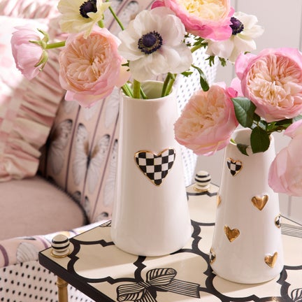 Check Heart Vase Check Heart Vase