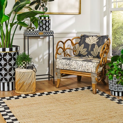 Check Jute Rug