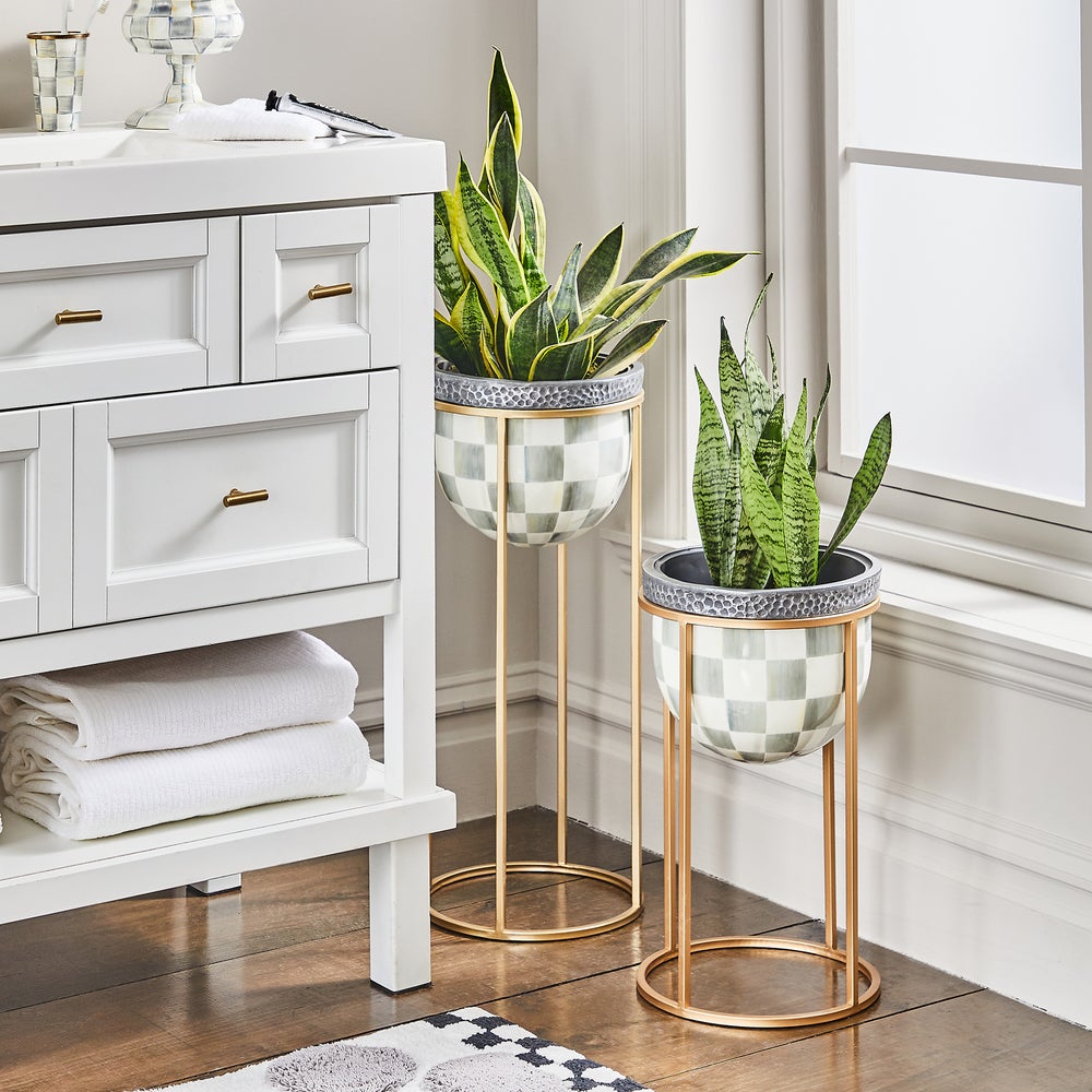 Check Plant Stand mackenzie-childs Panama imagen 1 Check Plant Stand mackenzie-childs Panama imagen 1