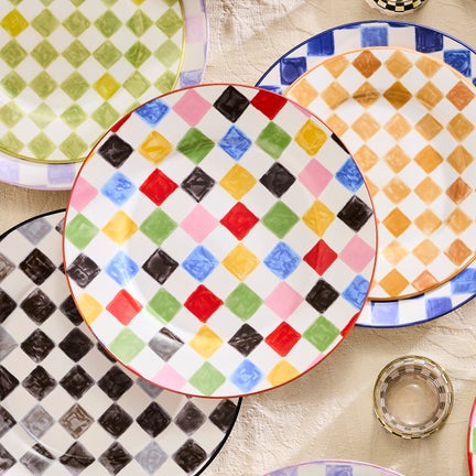 Check Round Platter