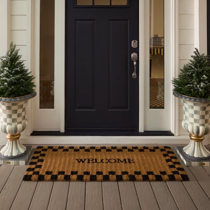 Checked Entrance Mat