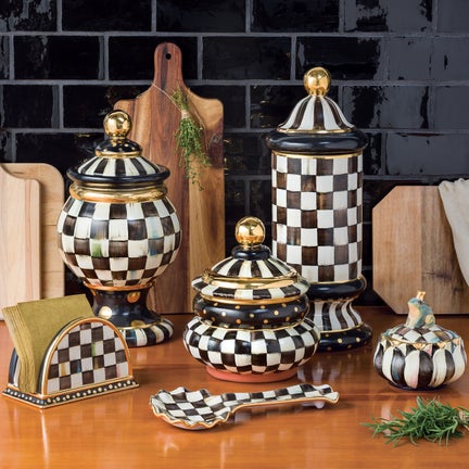 Courtly Check Ceramic Canister