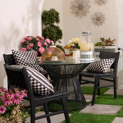 Courtly Check Printed Outdoor Pillow