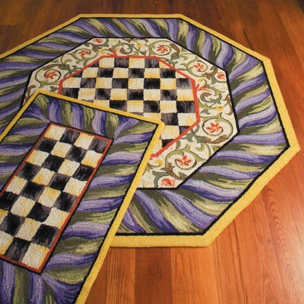 Courtly Check Purple & Green Rug