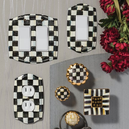 Courtly Check Switch Plate