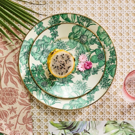 Emerald English Garden Enamel Dinnerware