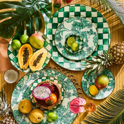 Emerald English Garden Enamel Dinnerware