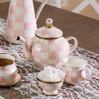 Enamel Check 4 Cup Teapot