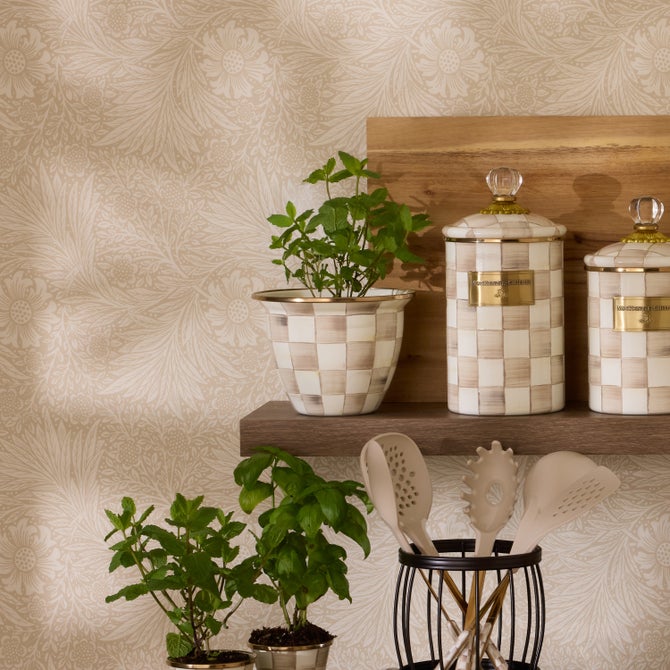Enamel Check Large Flower Pot image number 1