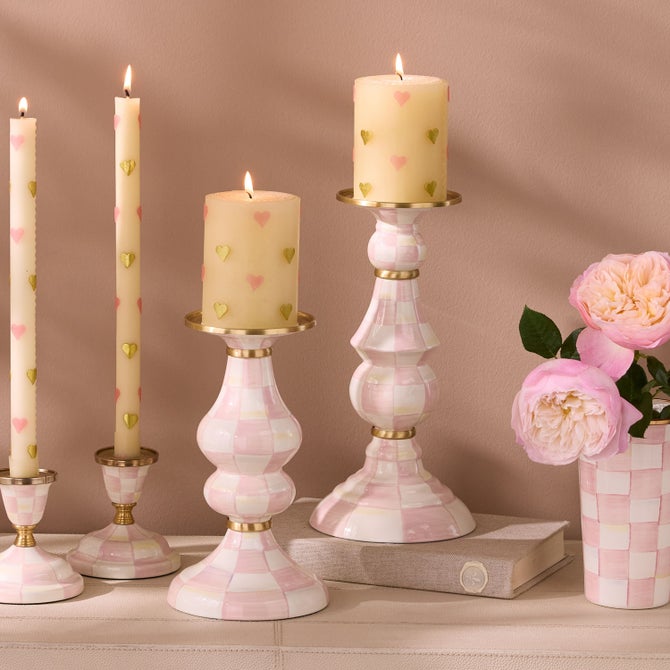 Enamel Pillar Candlestick Holder image number 1