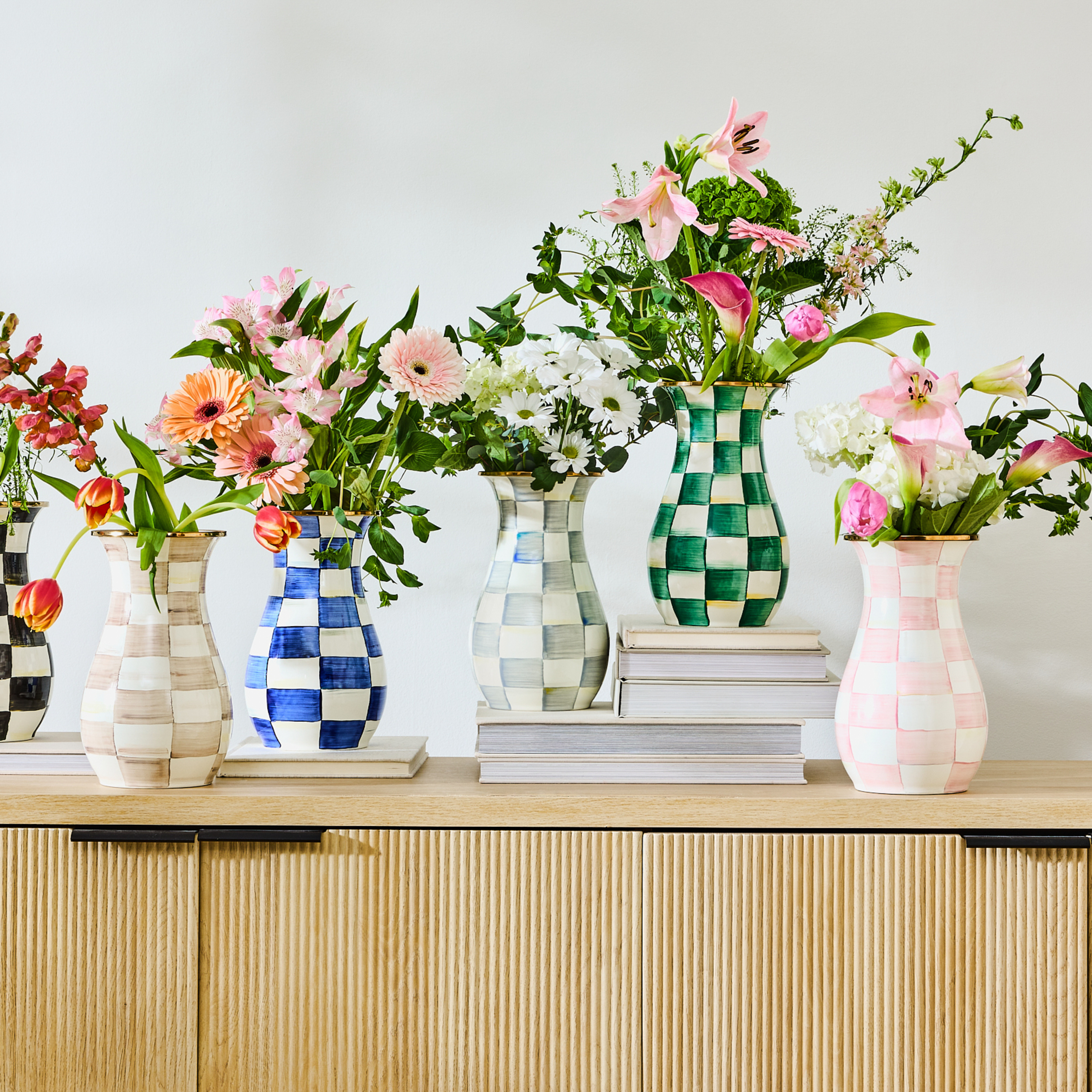 Enamel Tall Vase - Mocha