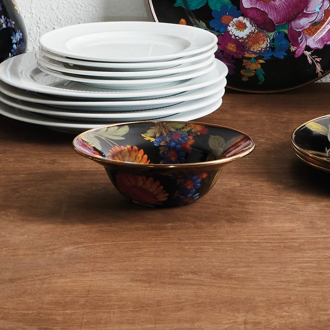 Floral Enamel Serving Bowl image number 1