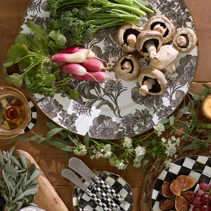Floral Enamel Serving Platter