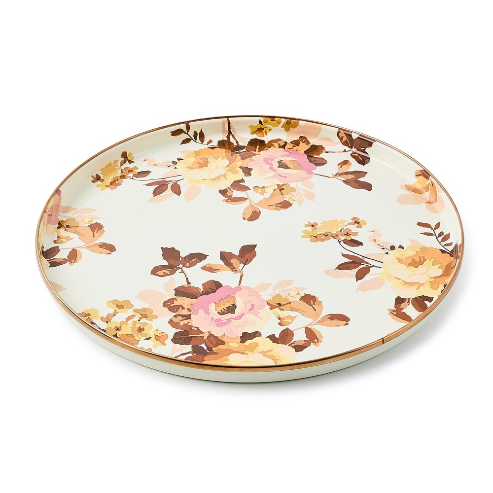 Floral Enamelware Round Tray mackenzie-childs Panama imagen 1 Floral Enamelware Round Tray mackenzie-childs Panama imagen 1