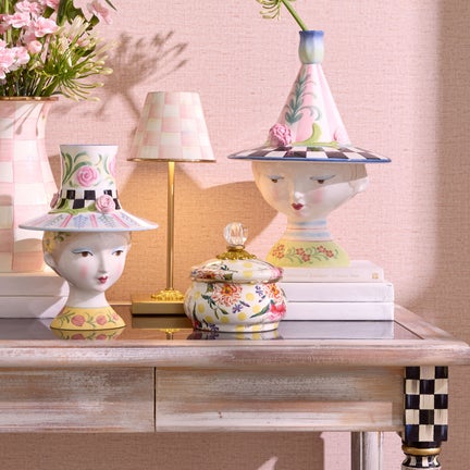 Floral Squashed Pot