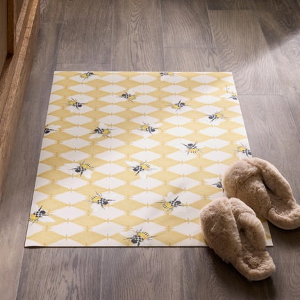 Honeycomb with Bees Floor Mat