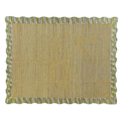 Jute Scalloped Purple & Green Rug