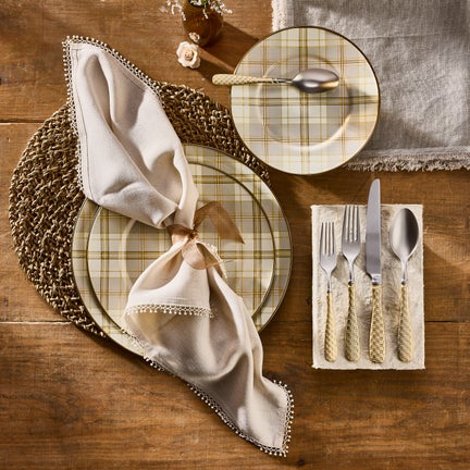 Latte Tartan Dinnerware