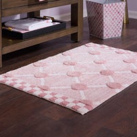 Lattice & Dot Bath Rug