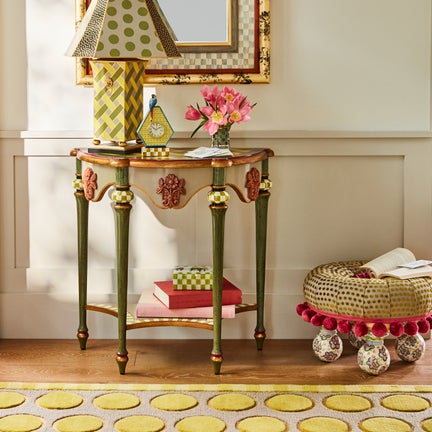 Macro Dot Chartreuse Rug