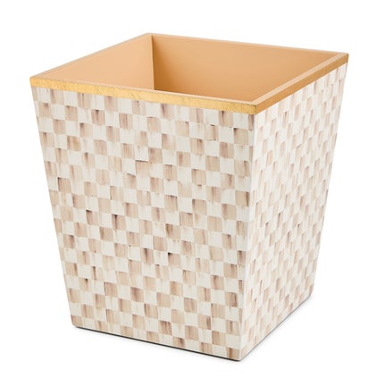 Mocha Check Glass Bath Collection