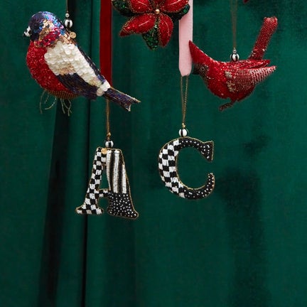 Monogram Beaded Ornament