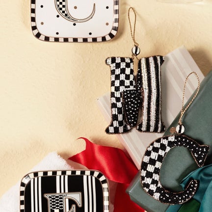 Monogram Beaded Ornament